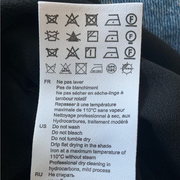 NWT Sandro Brooke Mixed Media Shirt Dress Size US 2 / FR 34 Blue Tweed and Denim - Picture 9 of 16